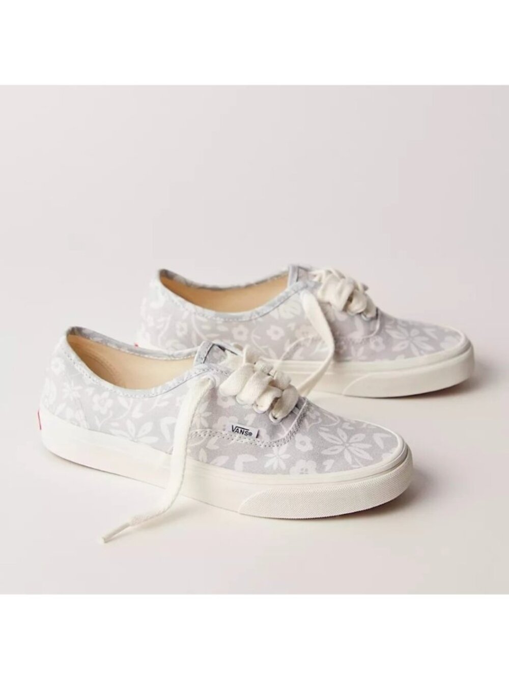 Vans Authentic Classic Women Size 10 Wood Block White Floral 1026 - Picture 6 of 8